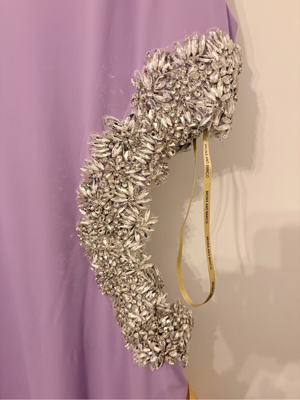 Bronx and Banco Lilac Cutout Embellished Evening Gown - Picture 7 of 8
